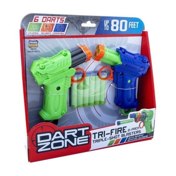 Dart Zone Tri-Fire Auto-Advance Triple-Shot Rotating Cylinder - 2 pk - Picture 2 of 5